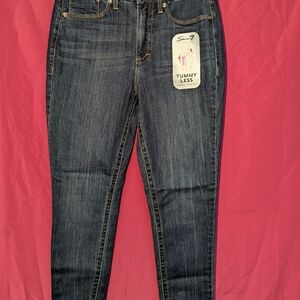 Seven7 Women's Deep Indigo High Rise Skinny Jeans Size 10